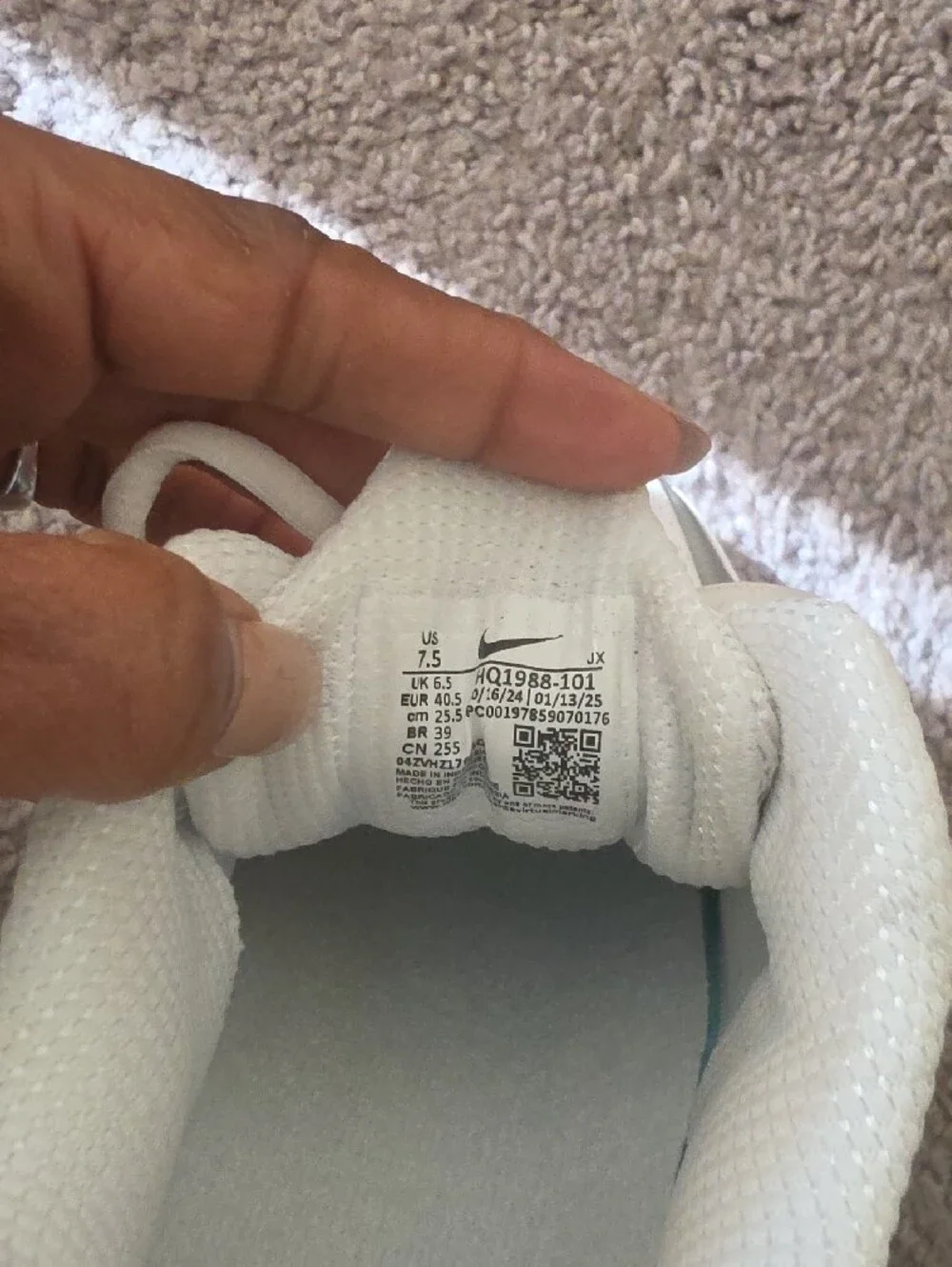 Nike Shox White and Silver Lace-Up Sneakers